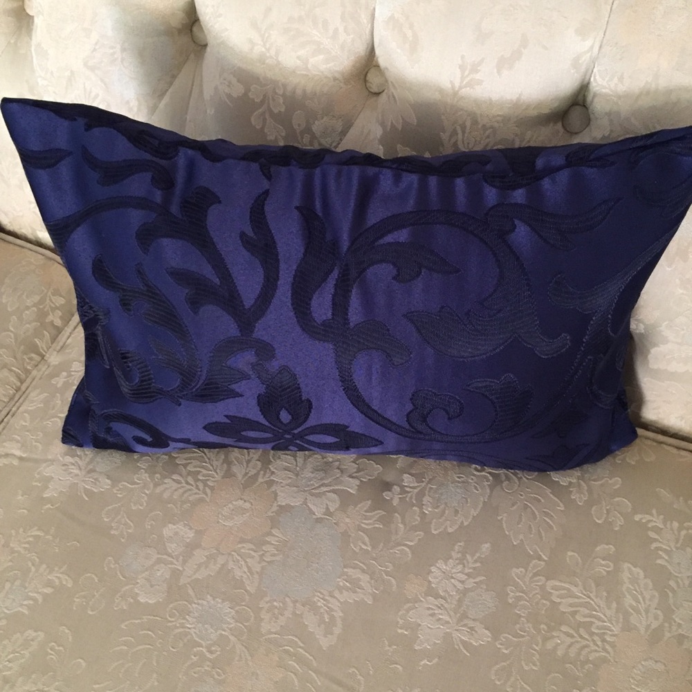 2 Navy Blue Decorative Accent Pillow Covers